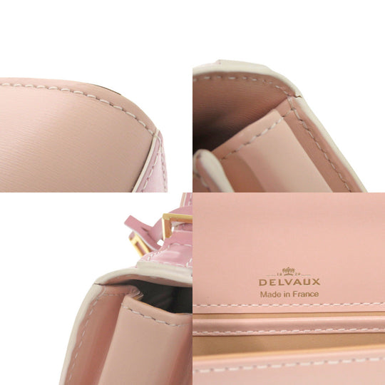 DELVAUX Handbag AA0532AAMOARFDO leather pink Temperate Small Forever Rose Women Used Authentic