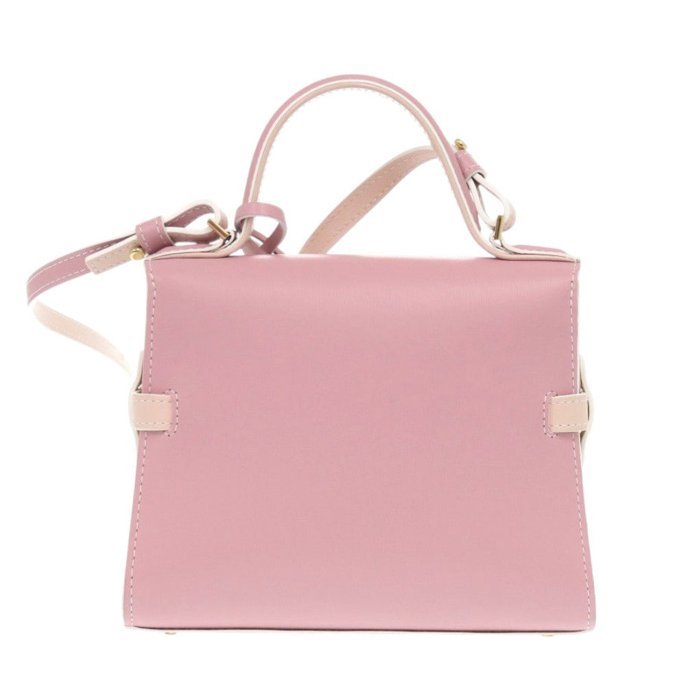 DELVAUX Handbag AA0532AAMOARFDO leather pink Temperate Small Forever Rose Women Used Authentic