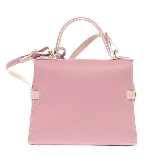 DELVAUX Handbag AA0532AAMOARFDO leather pink Temperate Small Forever Rose Women Used Authentic