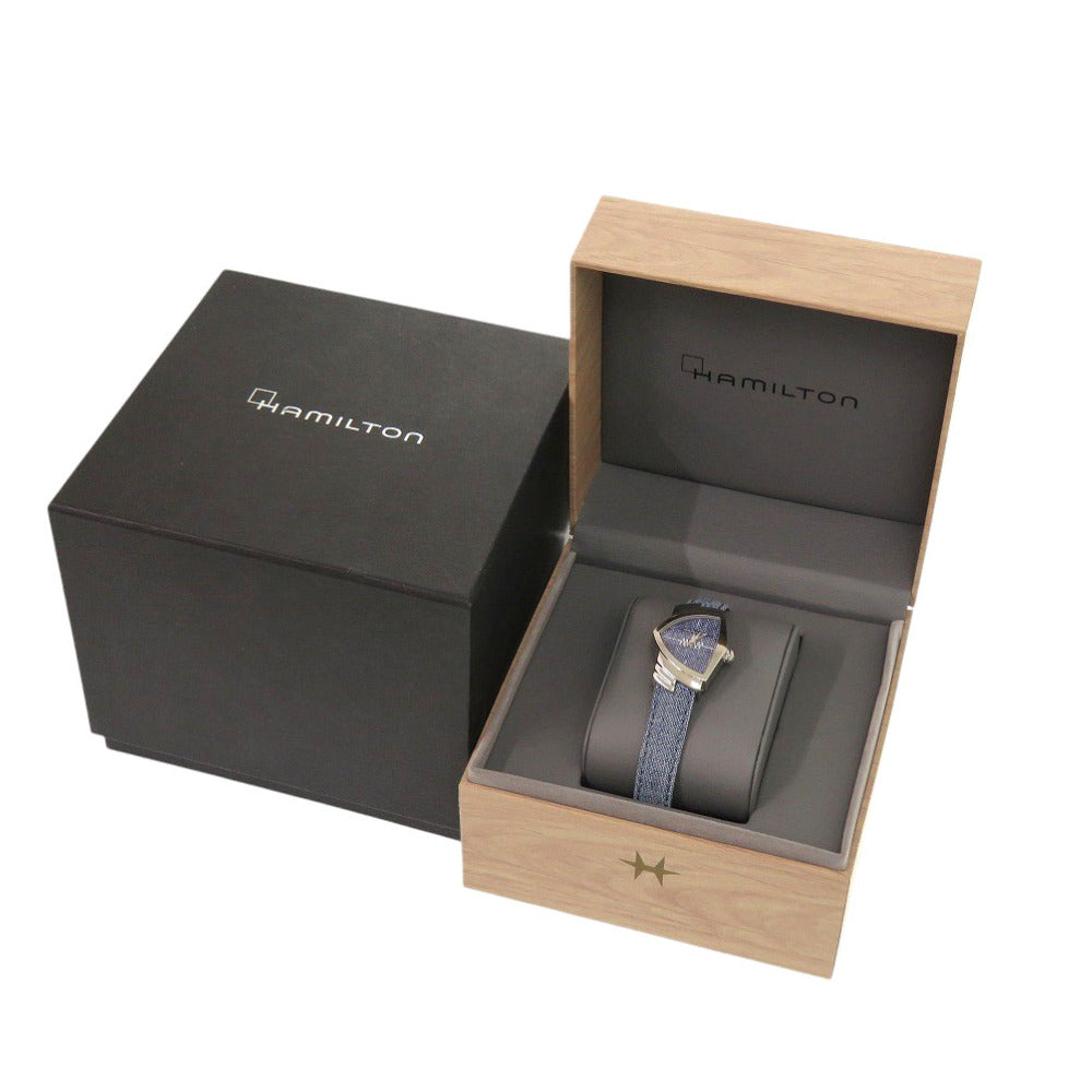 HAMILTON Watches Quartz H24211941 Stainless Steel blue Quartz Ventura denim blue dial Women Used Authentic