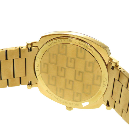 GUCCI Watches Quartz YA157403 Stainless Steel gold Quartz GRIP white dial unisex(Unisex) Used Authentic
