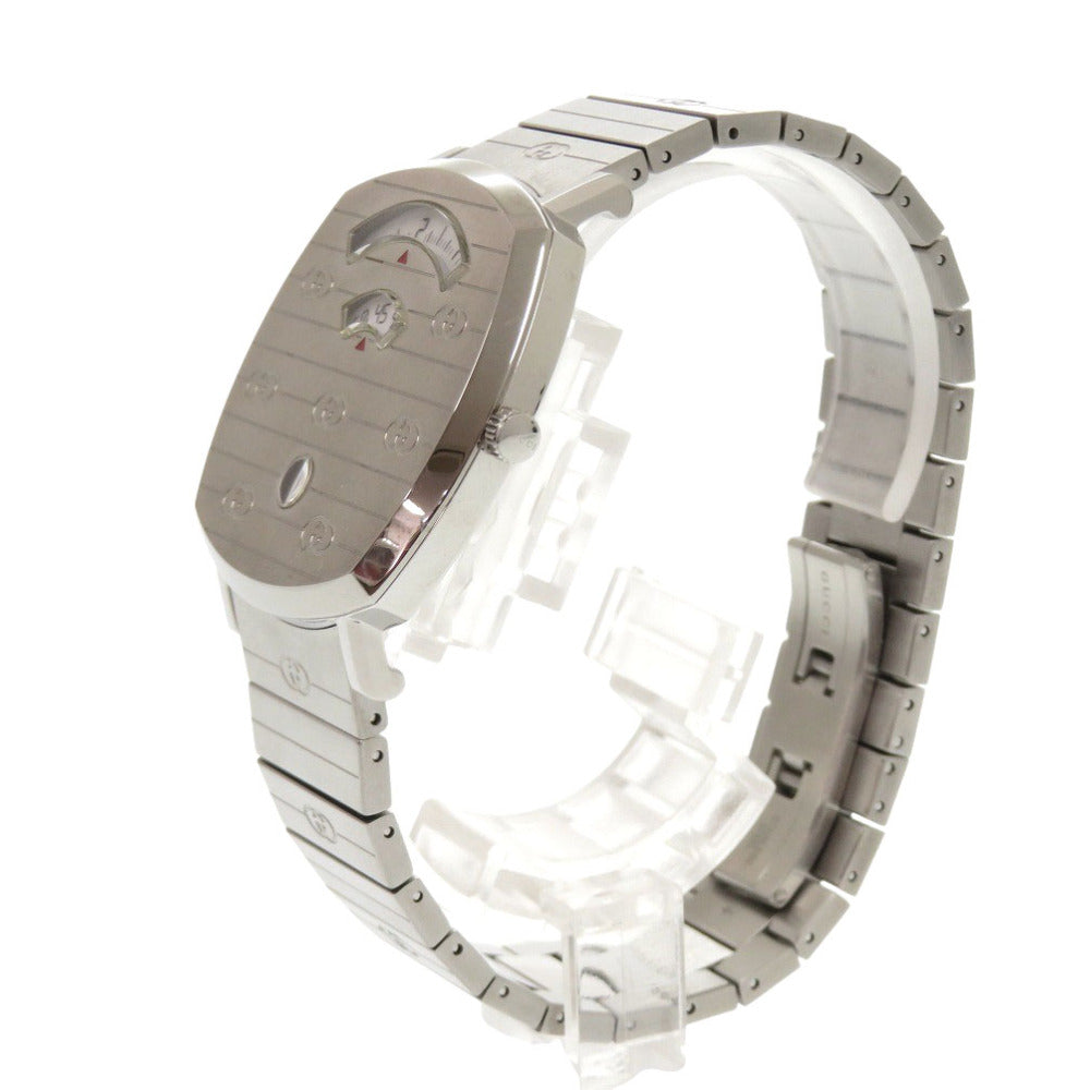 GUCCI Watches Quartz YA157410 Stainless Steel Silver Quartz GRIP white dial unisex(Unisex) Used Authentic