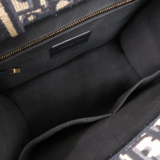 Christian Dior Handbag M1325CZBB Canvas, Leather Navy Oblique Book Tote Small