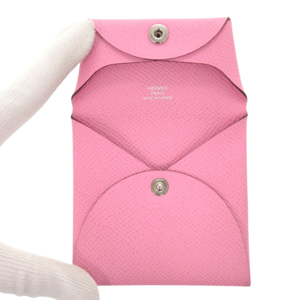 HERMES Coin case Epsom pink Bastia Women Used Authentic