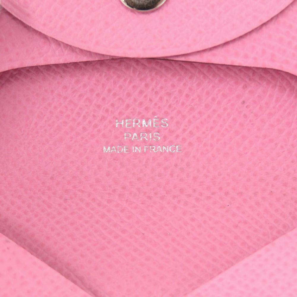 HERMES Coin case Epsom pink Bastia Women Used Authentic