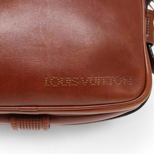 Louis Vuitton Cuir Bequia Trotteur GM Men's Leather Shoulder Bag Brown