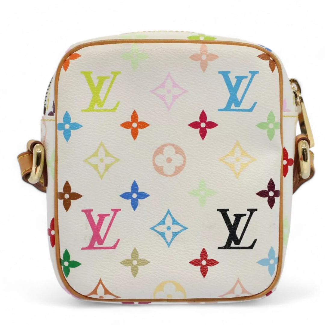 Louis Vuitton Monogram Canvas Shoulder Bag White Multicolor Women's Handbag