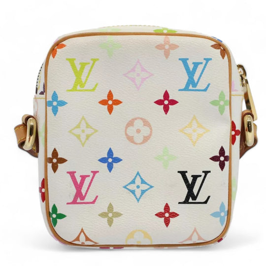 Louis Vuitton Monogram Canvas Shoulder Bag White Multicolor Women's Handbag