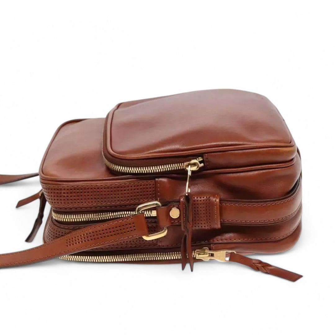 Louis Vuitton Cuir Bequia Trotteur GM Men's Leather Shoulder Bag Brown