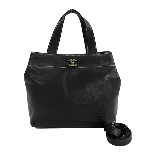 CHANEL Shoulder Bag Matt caviar skin Brown