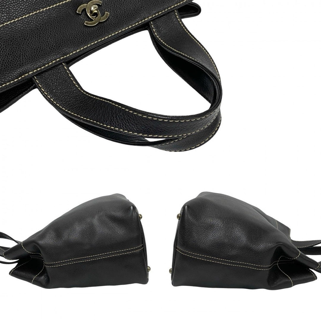 CHANEL Shoulder Bag Matt caviar skin Brown