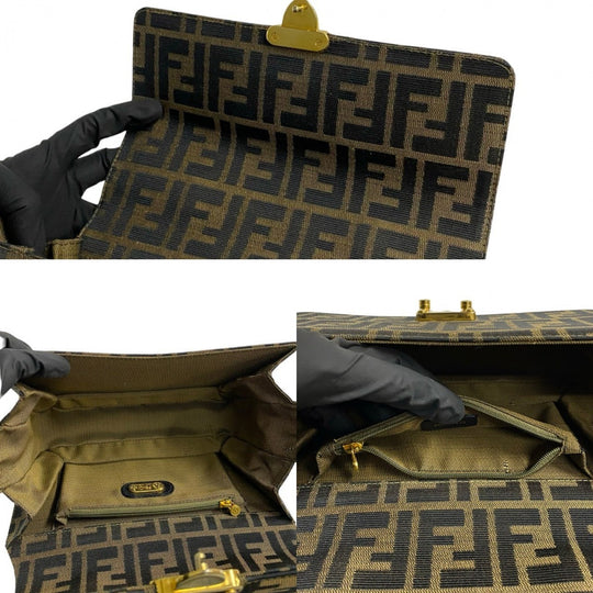 FENDI Shoulder Bag leather black