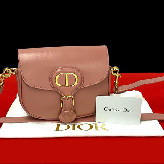 Dior Shoulder Bag leather pink bobby small