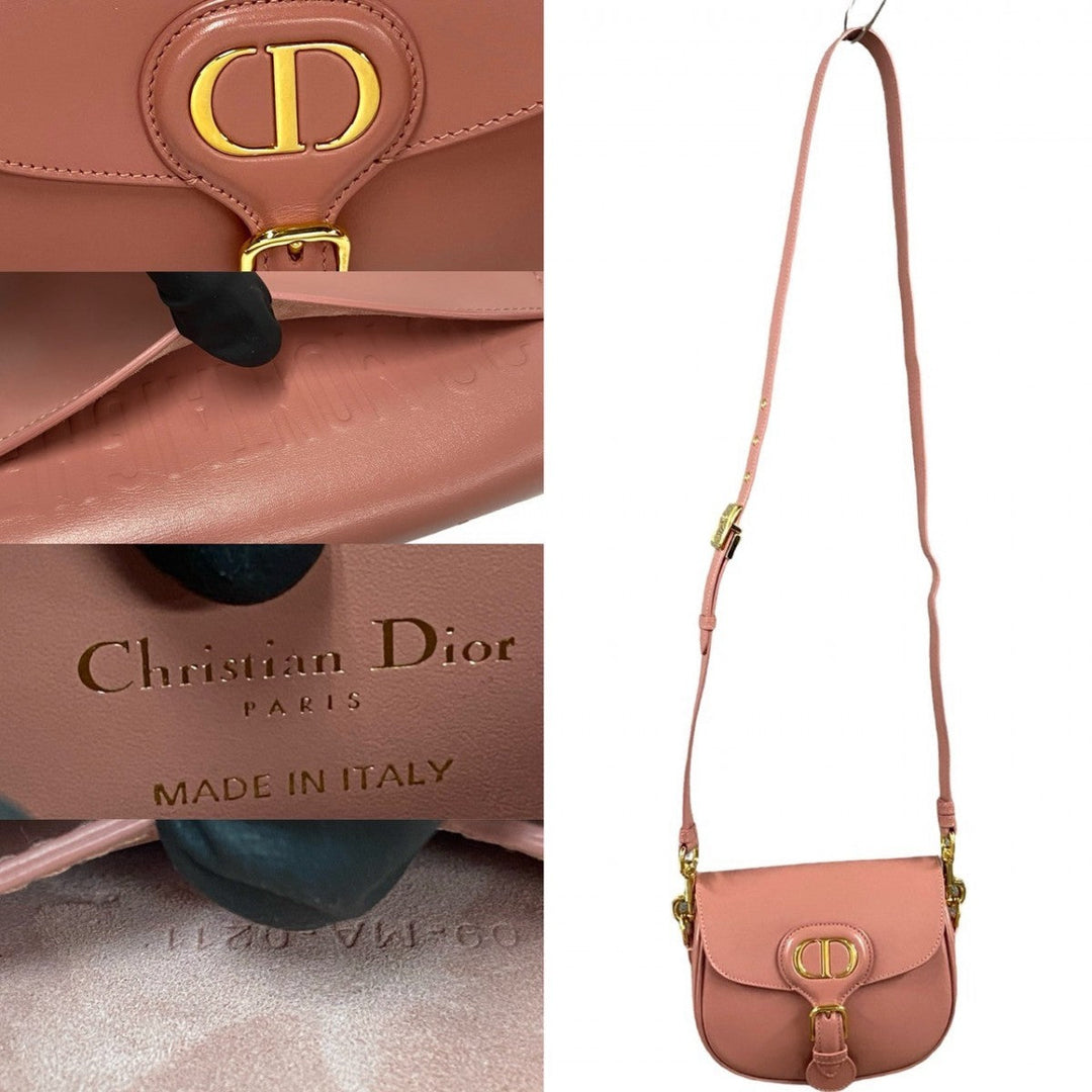 Dior Shoulder Bag leather pink bobby small