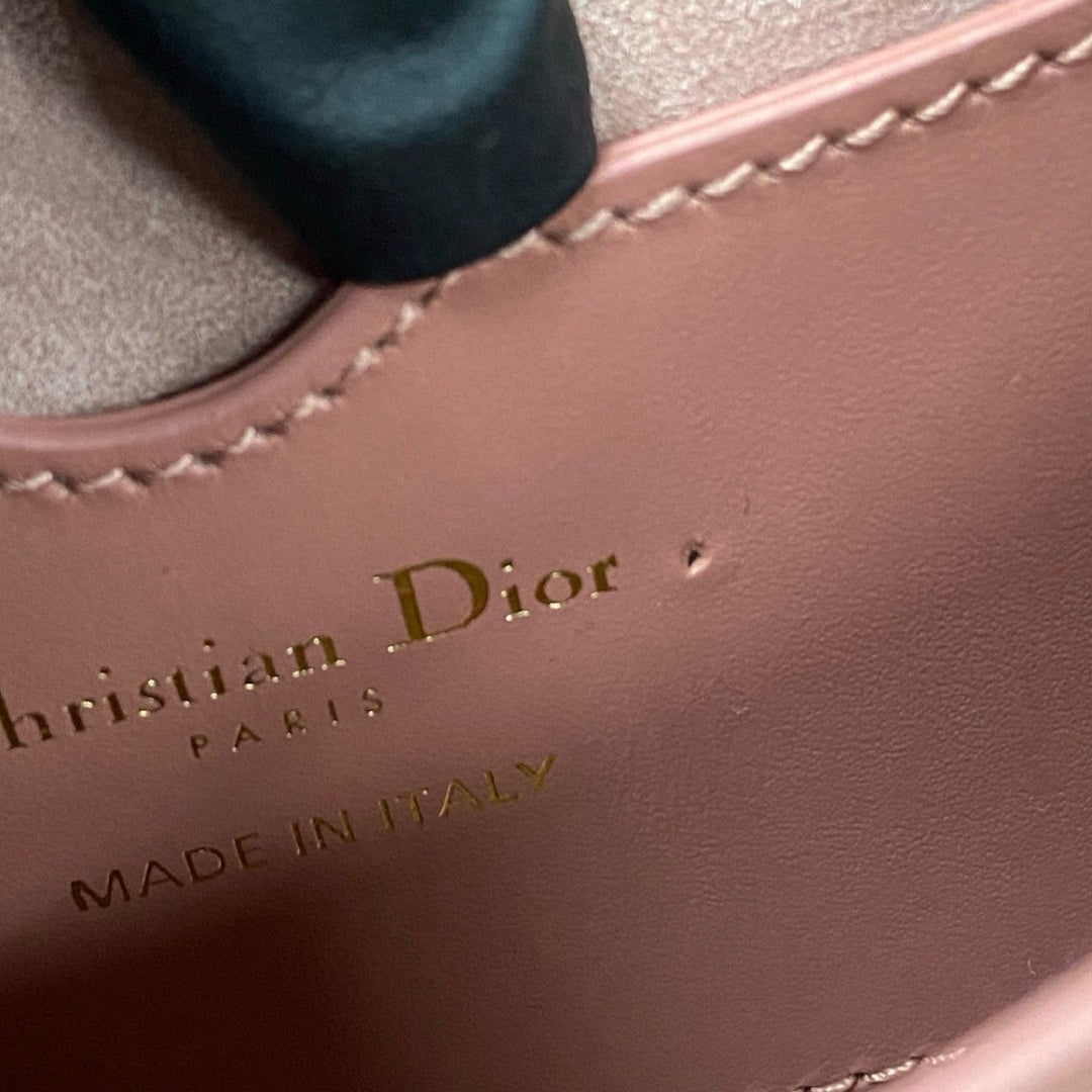 Dior Shoulder Bag leather pink bobby small