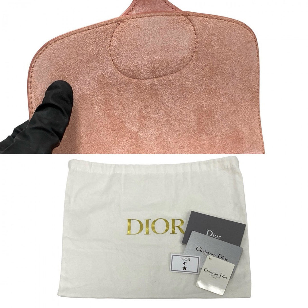 Dior Shoulder Bag leather pink bobby small