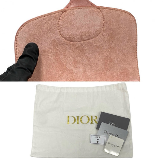 Dior Shoulder Bag leather pink bobby small