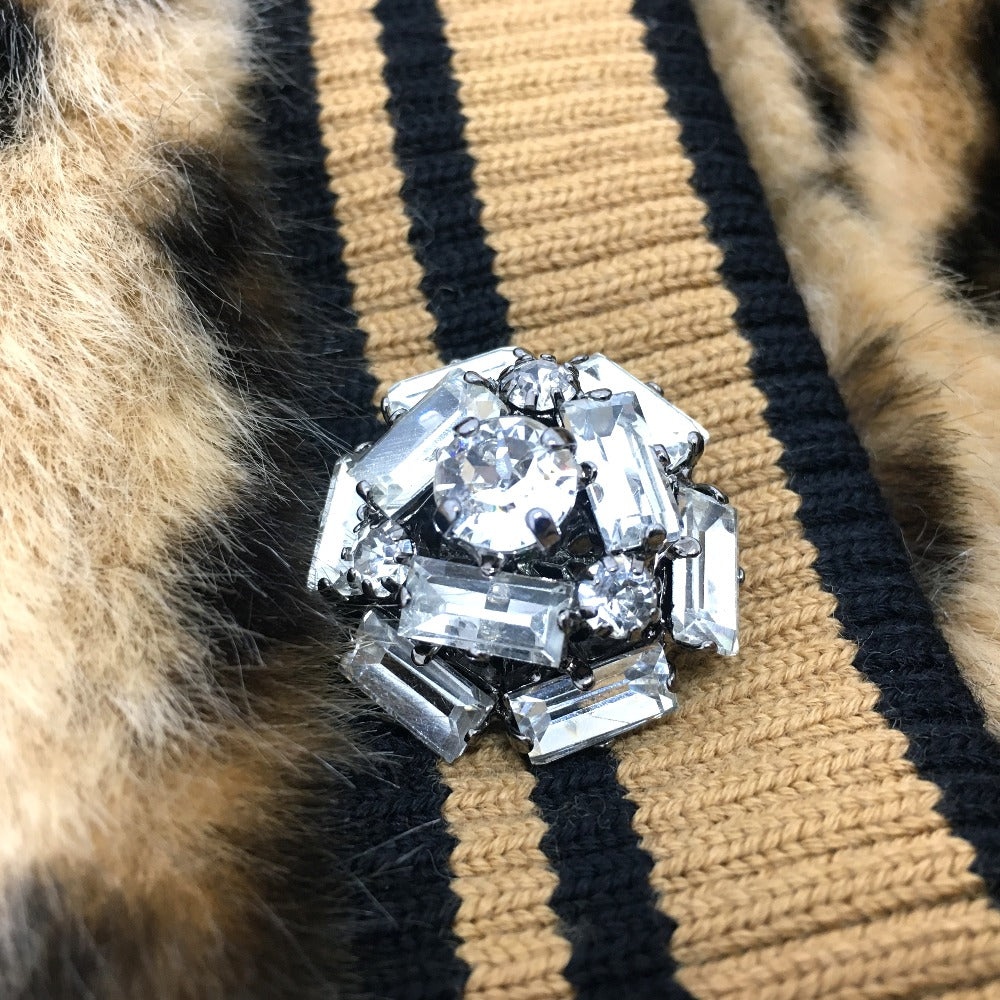 DOLCE&GABBANA Blouson F28JLZ Acrylic, Acrylic type, Polyester Brown leopard top outerwear Fake fur Women 36 Used Authentic