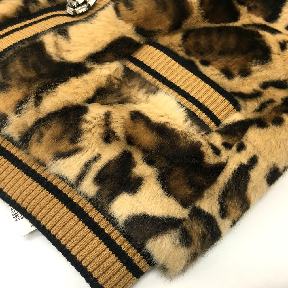 DOLCE&GABBANA Blouson F28JLZ Acrylic, Acrylic type, Polyester Brown leopard top outerwear Fake fur Women 36 Used Authentic