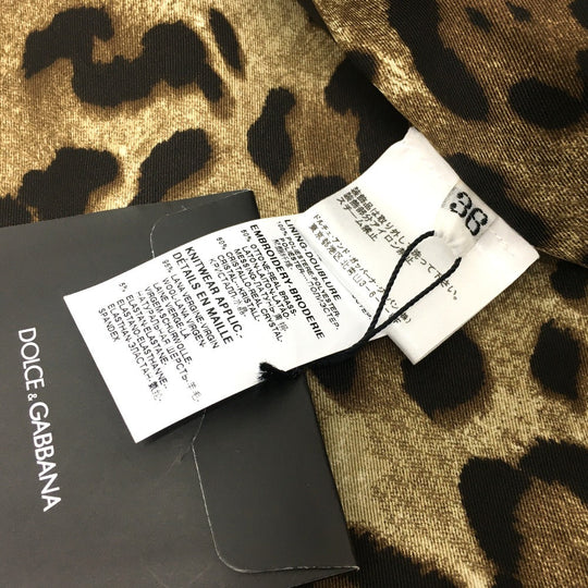 DOLCE&GABBANA Blouson F28JLZ Acrylic, Acrylic type, Polyester Brown leopard top outerwear Fake fur Women 36 Used Authentic