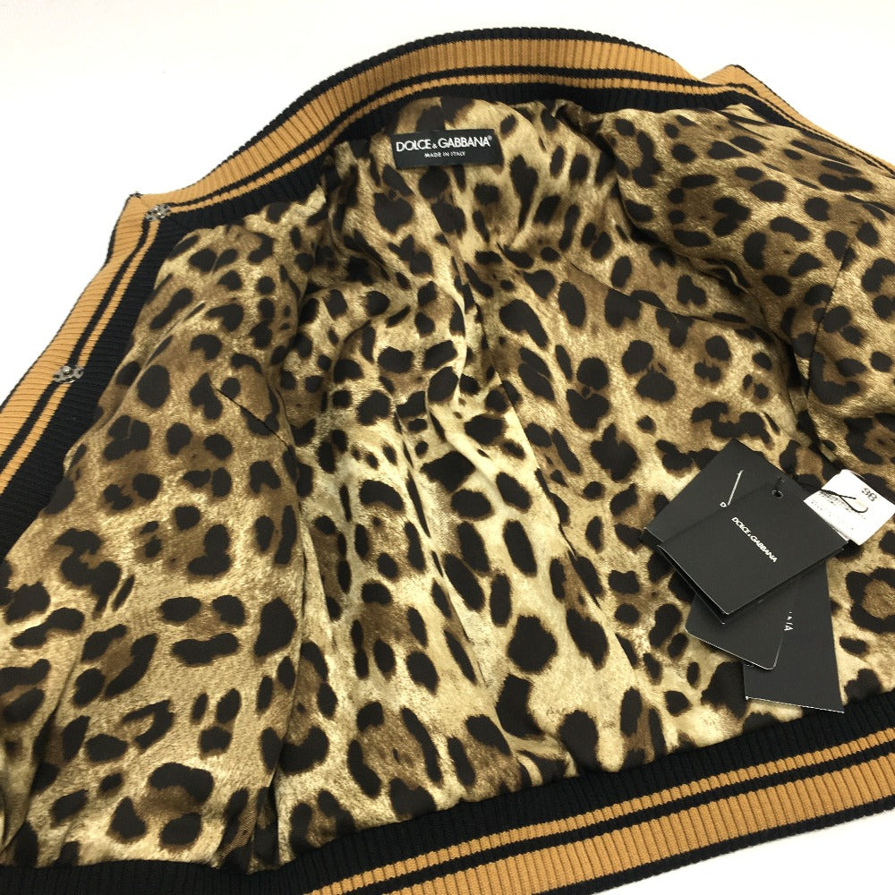 DOLCE&GABBANA Blouson F28JLZ Acrylic, Acrylic type, Polyester Brown leopard top outerwear Fake fur Women 36 Used Authentic