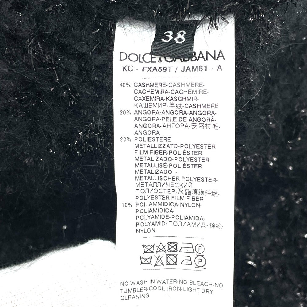 DOLCE&GABBANA cardigan FXA59T Angola black outer Dolman sleeve Women 38 Used Authentic