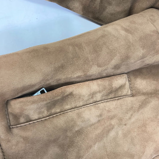 DOLCE&GABBANA Jacket Mouton, Leather, Other Fibers Brown Hoodie Outerwear Blouson Zip up Women 40 Used Authentic