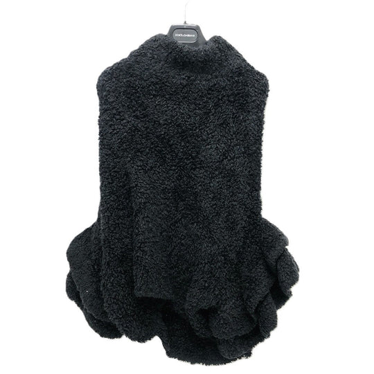 DOLCE&GABBANA poncho wool black Women Used Authentic