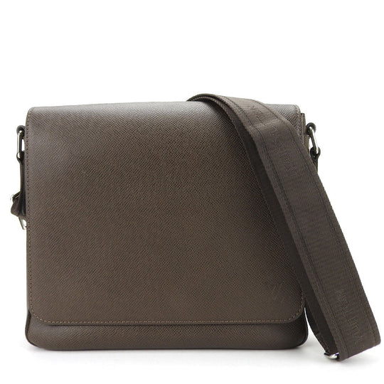 LOUIS VUITTON Shoulder Bag M32778 Taiga Brown Roman PM mens Used Authentic