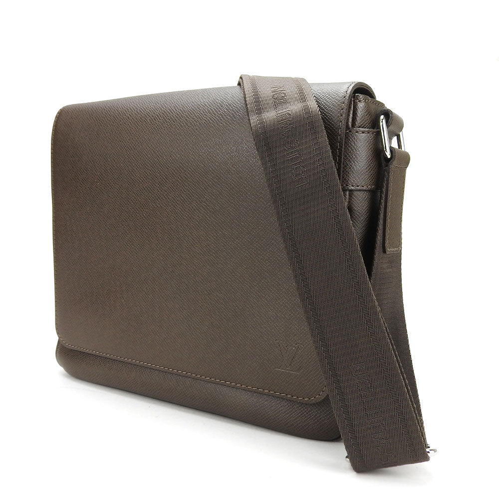 LOUIS VUITTON Shoulder Bag M32778 Taiga Brown Roman PM mens Used Authentic