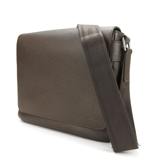LOUIS VUITTON Shoulder Bag M32778 Taiga Brown Roman PM mens Used Authentic