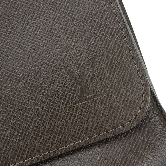 LOUIS VUITTON Shoulder Bag M32778 Taiga Brown Roman PM mens Used Authentic