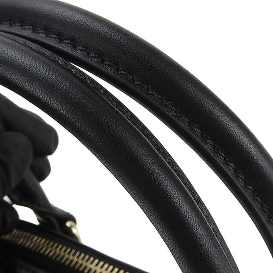 GUCCI Handbag 449654 leather black Micro Guccisima Women Used Authentic