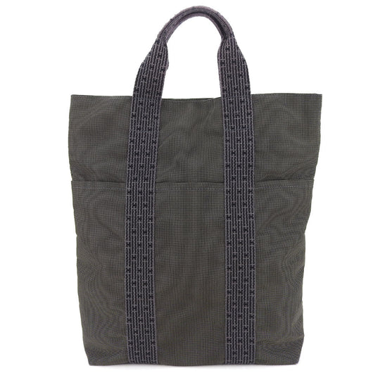 HERMES Tote Bag canvas gray Her Line Kabas unisex(Unisex) Used Authentic