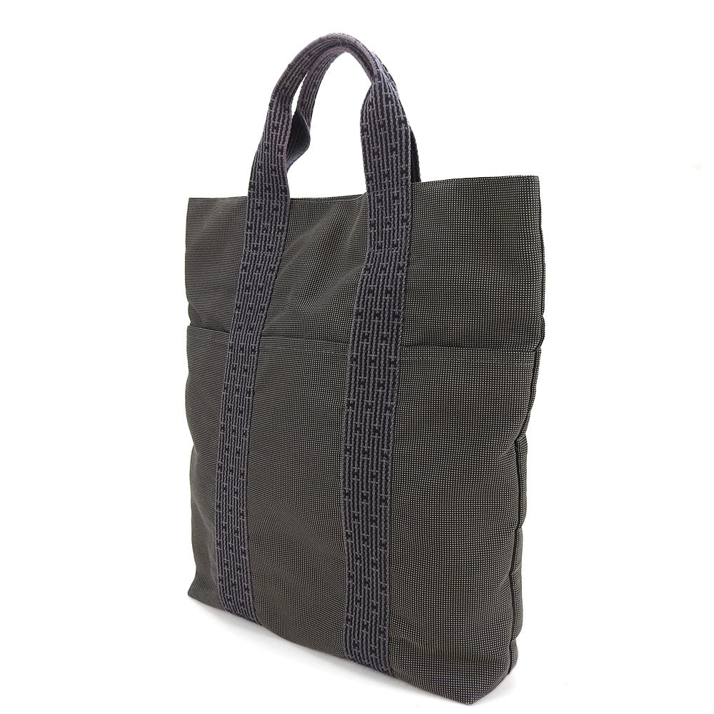 HERMES Tote Bag canvas gray Her Line Kabas unisex(Unisex) Used Authentic