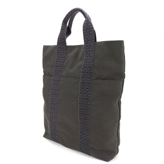 HERMES Tote Bag canvas gray Her Line Kabas unisex(Unisex) Used Authentic