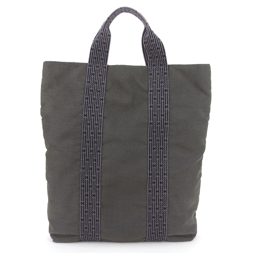 HERMES Tote Bag canvas gray Her Line Kabas unisex(Unisex) Used Authentic