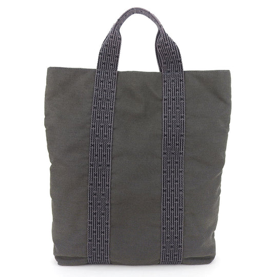 HERMES Tote Bag canvas gray Her Line Kabas unisex(Unisex) Used Authentic