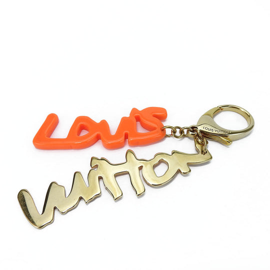 LOUIS VUITTON key ring M65765 Metal, Plastic gold Bijou Sac Graffiti unisex(Unisex) Used Authentic