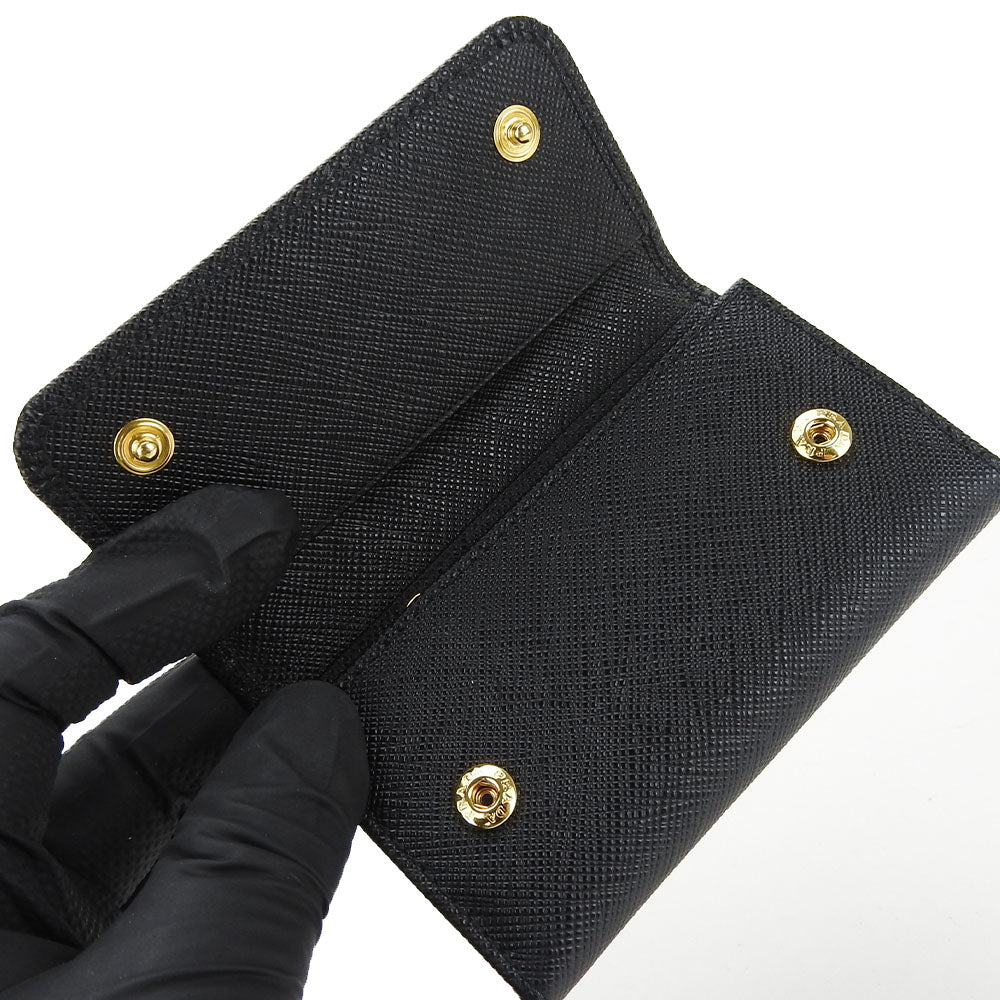 PRADA Key case Key holder  1PG222 Safiano NERO Safiano