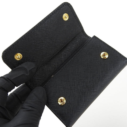PRADA Key case Key holder  1PG222 Safiano NERO Safiano