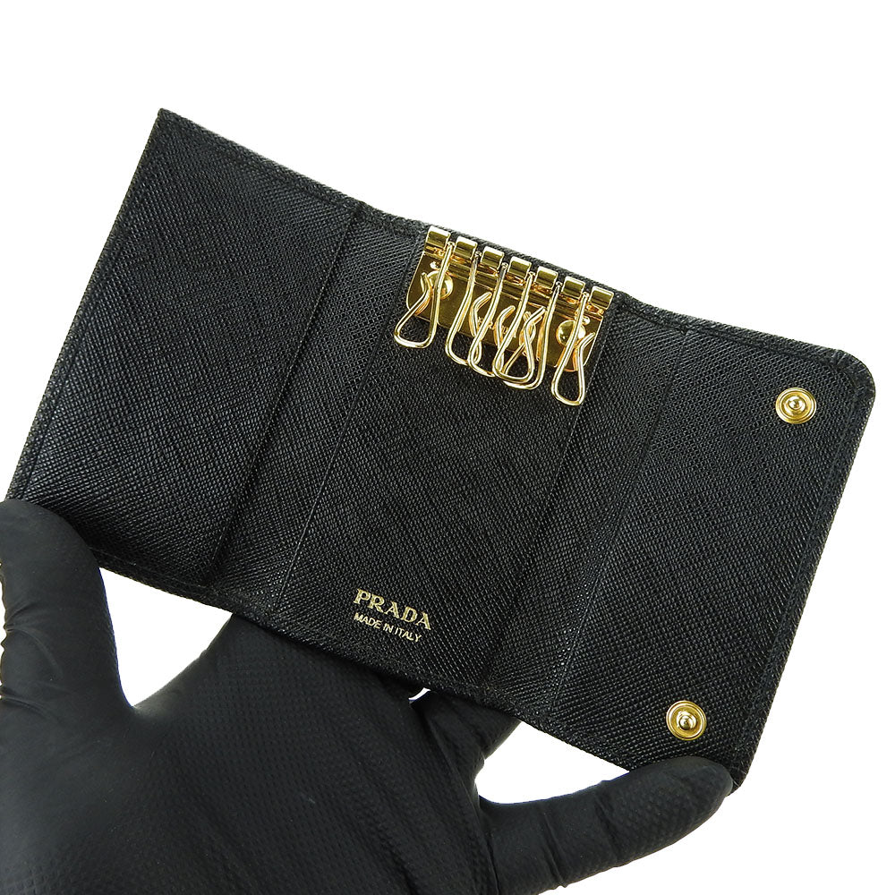 PRADA Key case Key holder  1PG222 Safiano NERO Safiano
