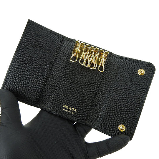 PRADA Key case Key holder  1PG222 Safiano NERO Safiano