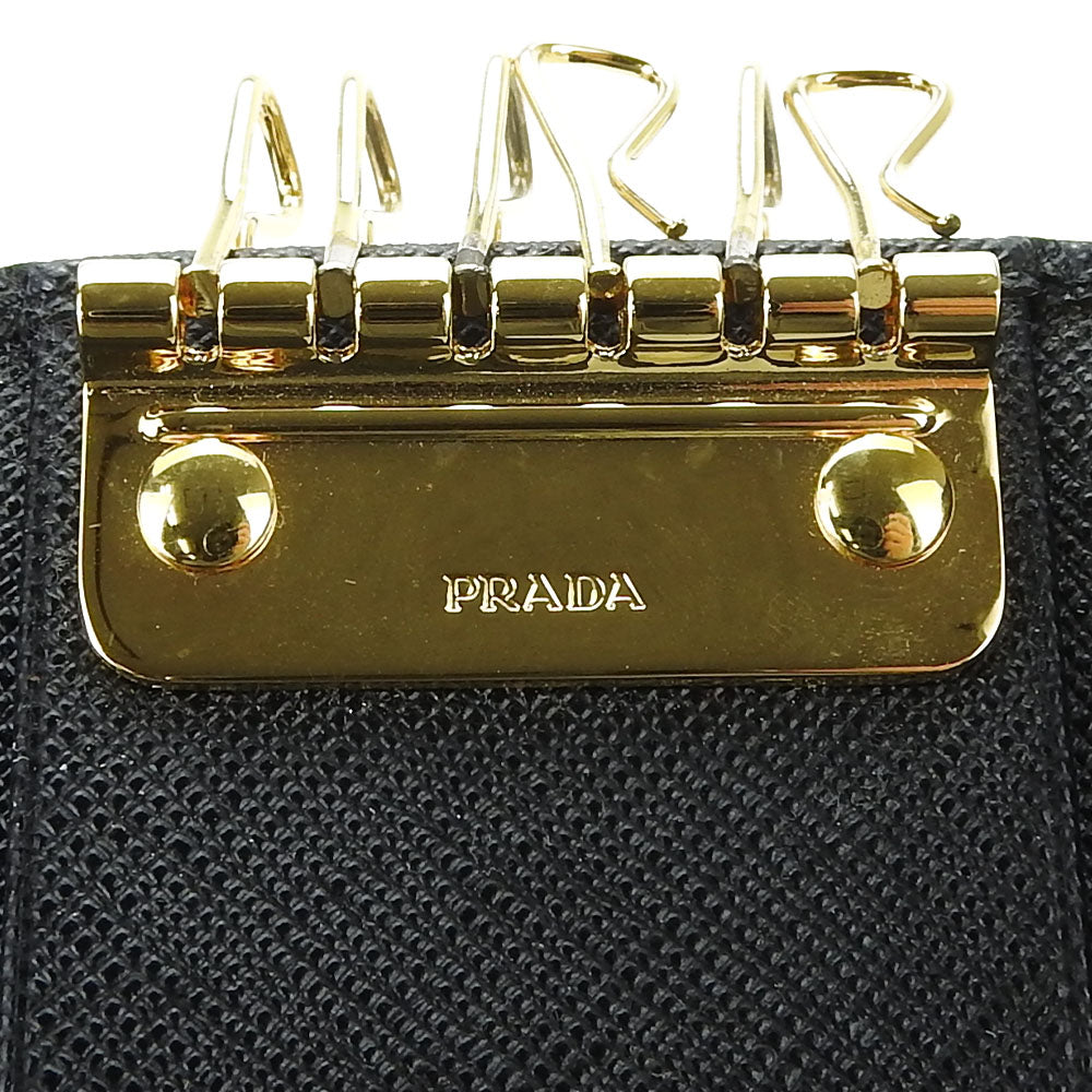 PRADA Key case Key holder  1PG222 Safiano NERO Safiano