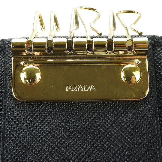 PRADA Key case Key holder  1PG222 Safiano NERO Safiano
