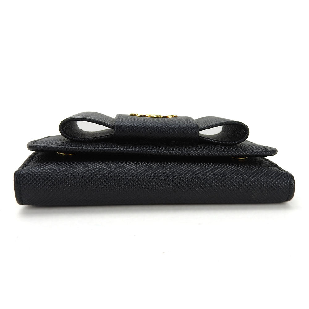 PRADA Key case Key holder  1PG222 Safiano NERO Safiano