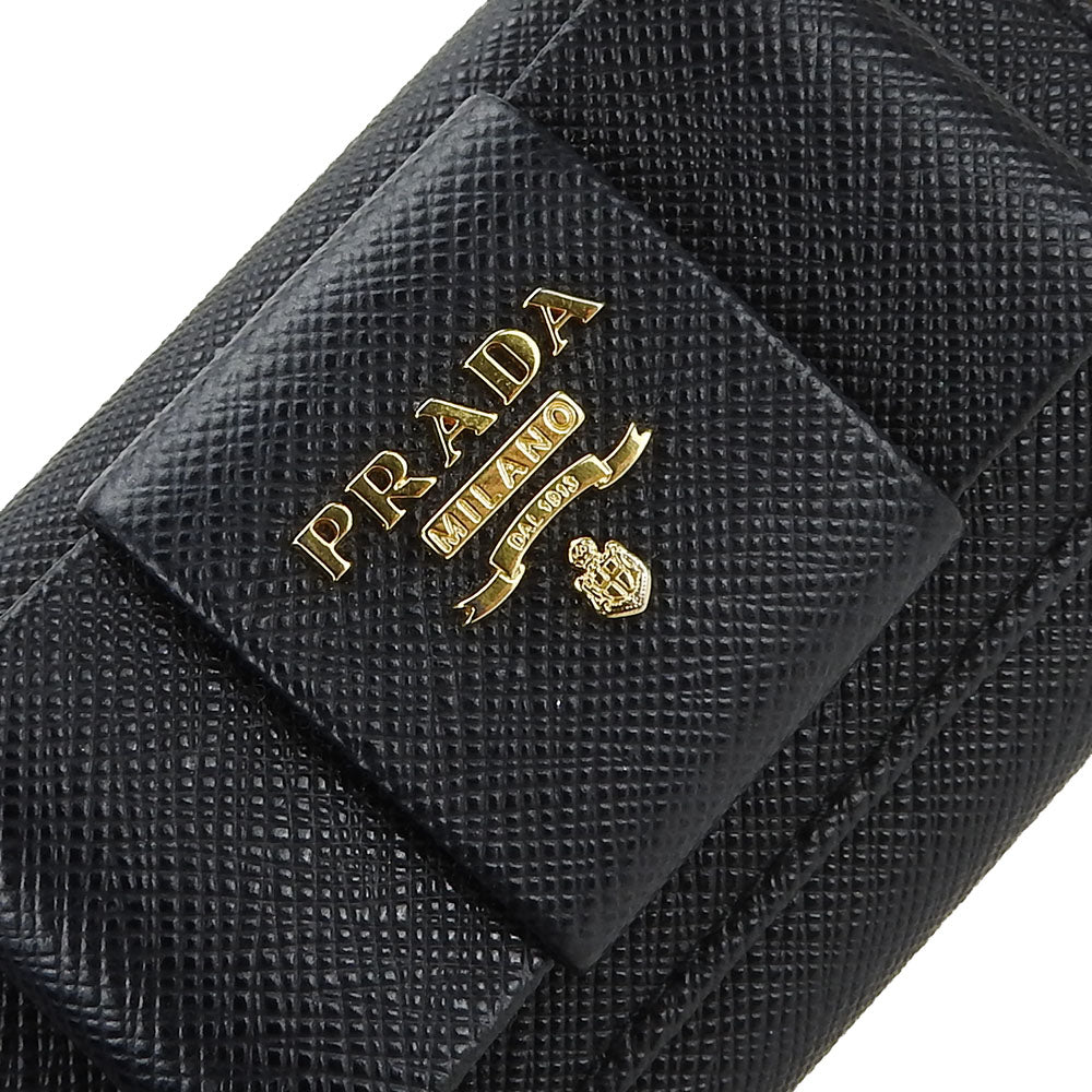 PRADA Key case Key holder  1PG222 Safiano NERO Safiano
