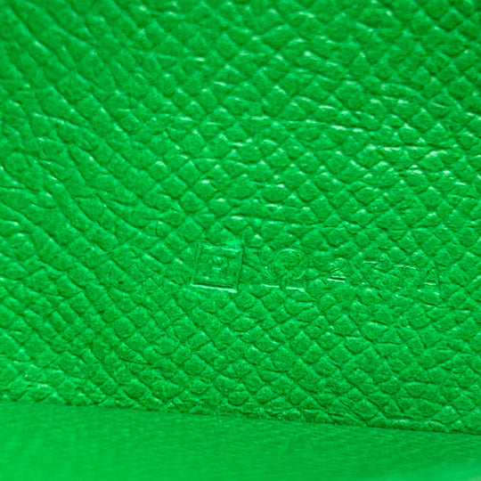 HERMES Long Wallet Purse Epsom Bamboo Beansufla Women Used Authentic