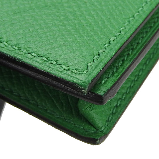 HERMES Long Wallet Purse Epsom Bamboo Beansufla Women Used Authentic