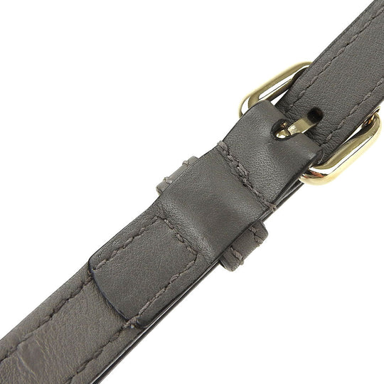 GUCCI Handbag 449654 leather gray Micro Guccisima Women Used Authentic